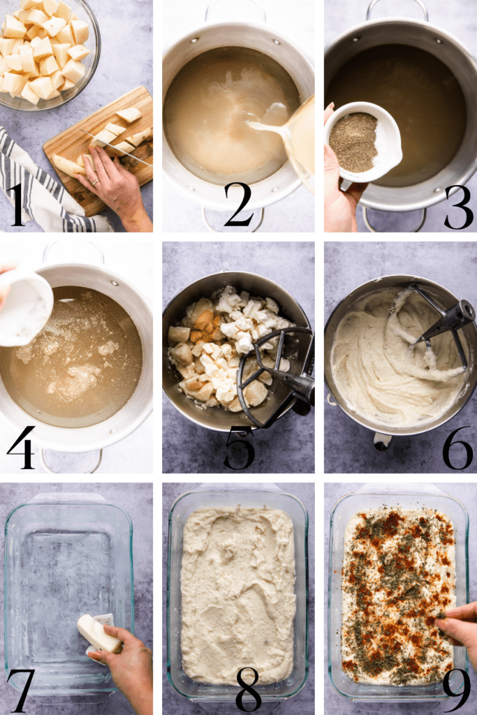 Mashed Potatoes 9 steps  cooking process 