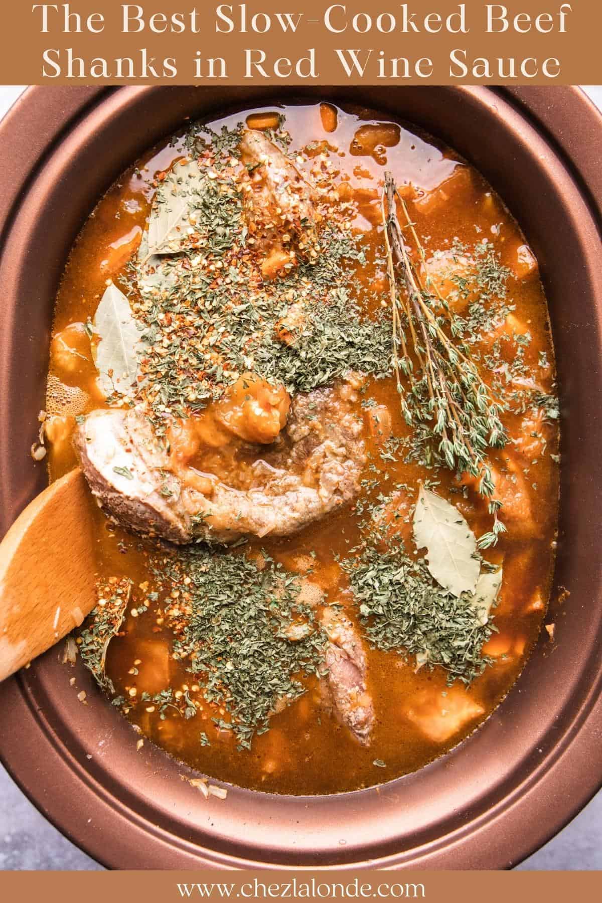 The Best SlowCooked Beef Shanks in Red Wine Sauce