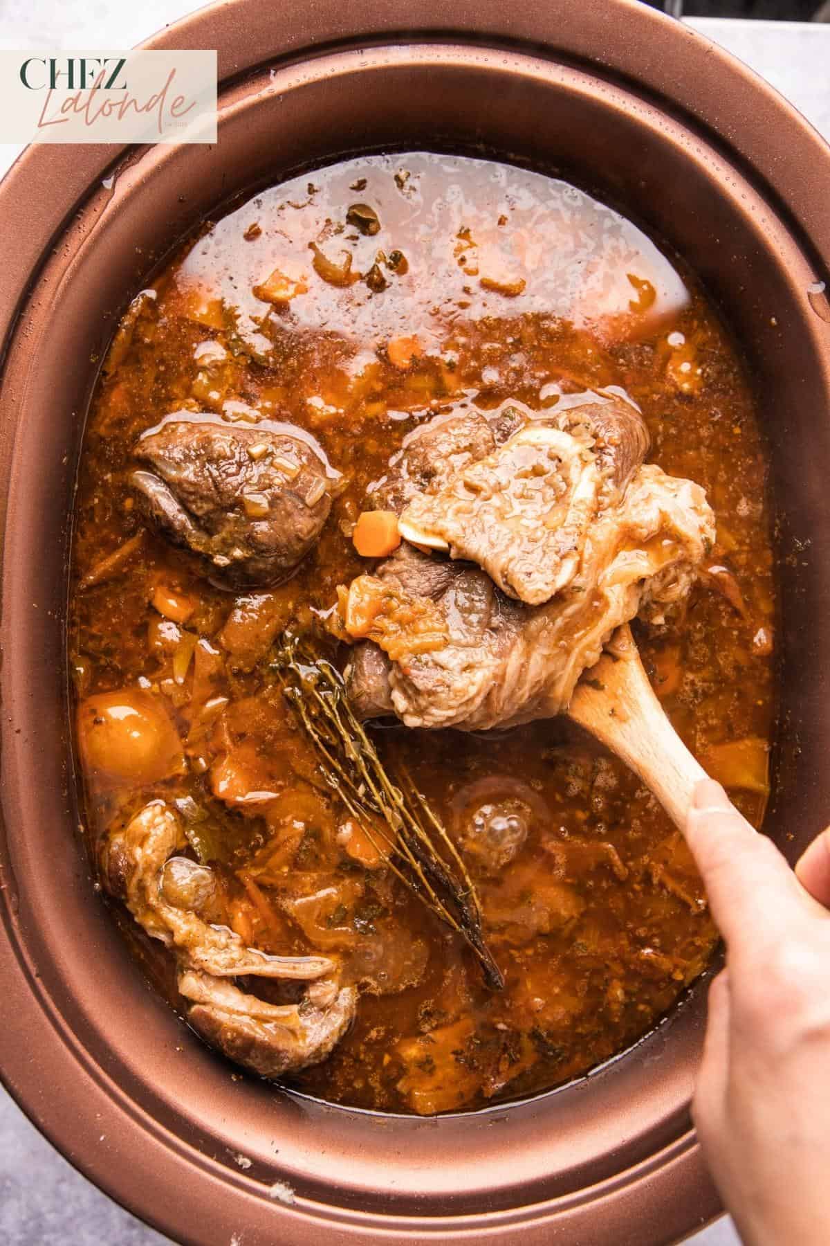 Slow-cooking in a crock pot 