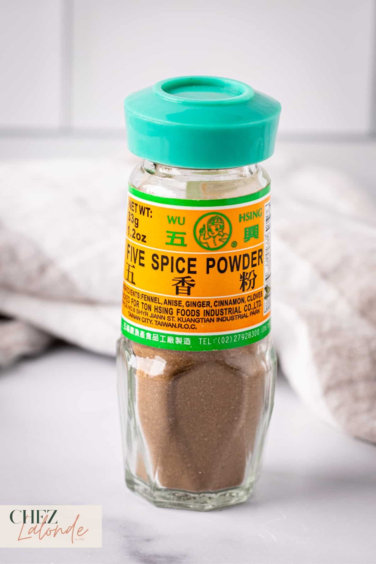 A bottle of five spice powder.